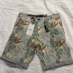 Bertigo Tropical Leaf Print Men's Shorts